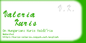 valeria kuris business card